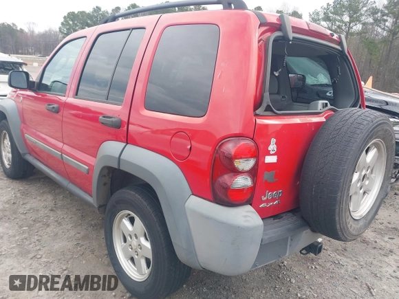 2005 Jeep Liberty Sport with VIN 1J4GL48KX5W540134, listed as a IAAI auction lot 41763890 with 191,262 mi miles. Bid and sale history available at carsss.com. Image 3.
