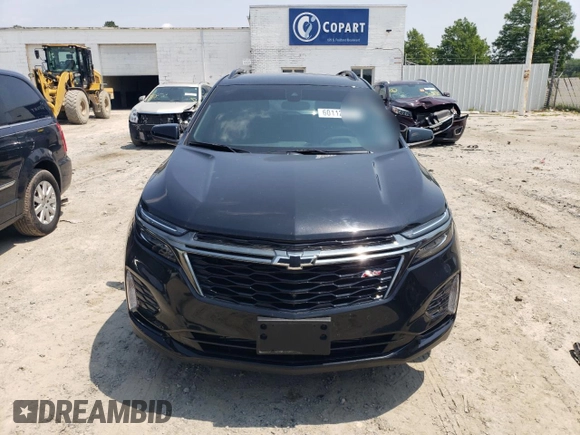 2023 Chevrolet Equinox RS with VIN 3GNAXWEGXPL177975, listed as a Copart auction lot 60112965 with 6,988 mi miles and Salvage title. Bid and sale history available at DreamBid. Image 5.