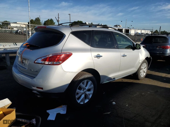 2013 Nissan Murano S with VIN JN8AZ1MW5DW314507, listed as a Copart auction lot 60318704 with 161,652 mi miles and Salvage Title. Bid and sale history available at carsss.com. Image 3.