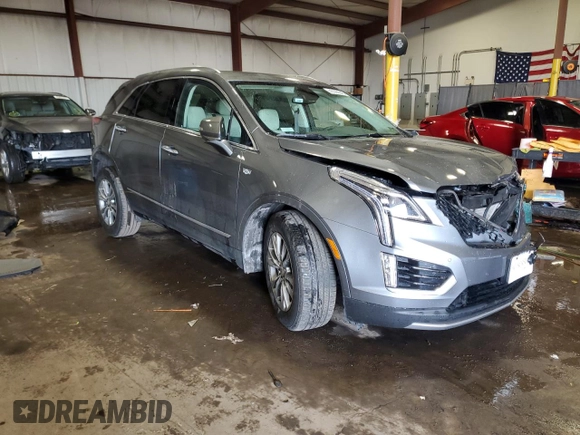2021 Cadillac XT5 FWD Premium Luxury with VIN 1GYKNCRS9MZ227635, listed as a Copart auction lot 43366645 with 37,338 mi miles and Salvage Title. Bid and sale history available at carsss.com. Image 4.