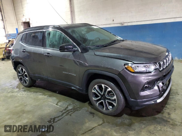 2023 Jeep Compass Limited with VIN 3C4NJDCN1PT561337, listed as a Copart auction lot 42622345 with 14,931 mi miles and Clean Title. Bid and sale history available at carsss.com. Image 4.
