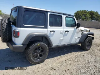 2022 Jeep Wrangler Unlimited Willys with VIN 1C4HJXDM6NW155064, listed as a Copart auction lot 68666394 with Not Provided miles and Salvage Title. Bid and sale history available at DreamBid. Image 3.