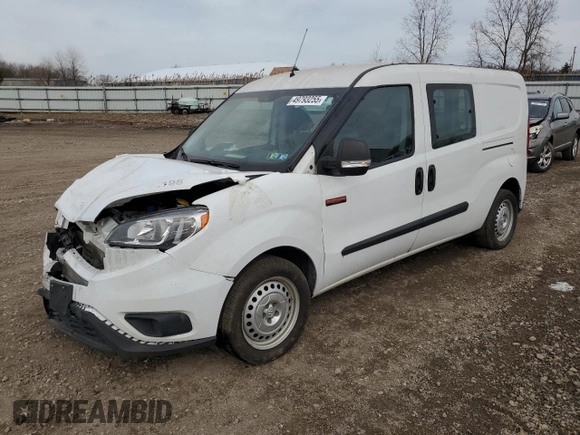 2018 Ram ProMaster City Cargo Van Tradesman with VIN ZFBERFAB5J6J63033, listed as a Copart auction lot 49793255 with 81,614 mi miles and Salvage Title. Bid and sale history available at carsss.com. Image 1.