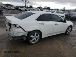 2012 Acura TSX Tech Pkg with VIN JH4CU2F65CC010274, listed as a Copart auction lot 43833645 with 124,911 mi miles and Salvage Title. Bid and sale history available at carsss.com. Image 3.