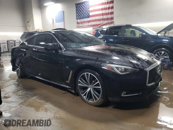 2018 Infiniti Q60 Luxe with VIN JN1EV7EL7JM392006, listed as a Copart auction lot 85520894 with 60,565 mi miles and Salvage title. Bid and sale history available at DreamBid. Image 4.