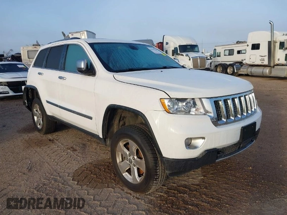 2013 Jeep Grand Cherokee Overland with VIN 1C4RJFCT1DC525098, listed as a IAAI auction lot 41593500 with 80,412 mi miles. Bid and sale history available at carsss.com. Image 1.