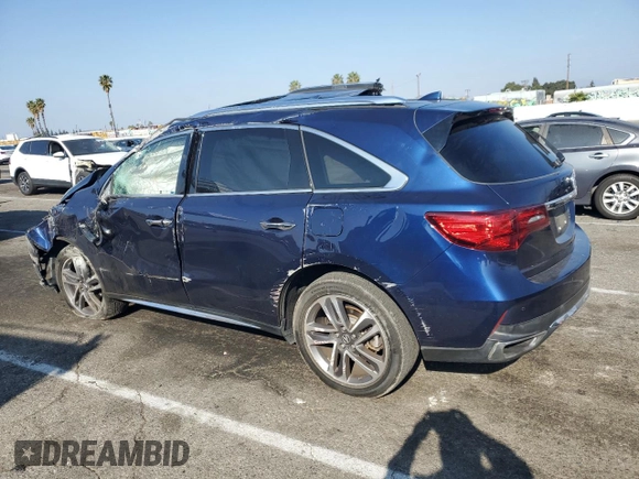 2018 Acura MDX w/Advance/Entertainment Pkg with VIN 5J8YD4H97JL000662, listed as a Copart auction lot 89219945 with 0 mi miles and Salvage Title. Bid and sale history available at carsss.com. Image 2.