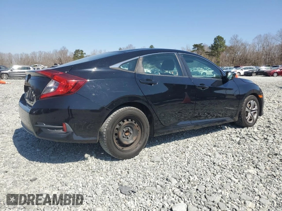 2017 Honda Civic Sedan LX with VIN 19XFC2F60HE010569, listed as a Copart auction lot 48873155 with 128,818 mi miles and Salvage Title. Bid and sale history available at carsss.com. Image 3.