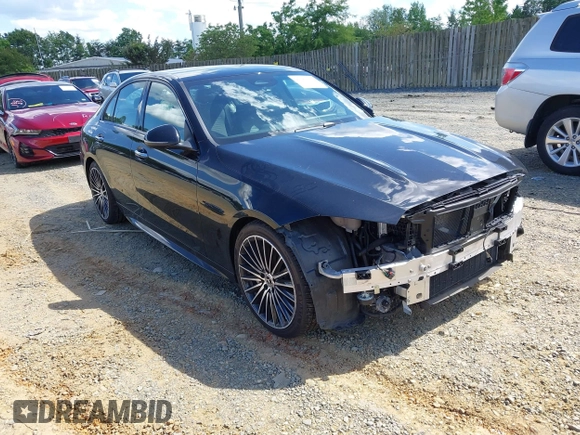 2022 Mercedes-Benz C 300 with VIN W1KAF4HBXNR066080, listed as a IAAI auction lot 42189237 with 42,666 mi miles and . Bid and sale history available at DreamBid. Image 1.