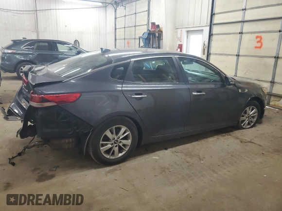 2018 Kia Optima LX z VIN KNAGT4L3XJ5217205, wystawiony jako Copart lot #58504425 z przebiegiem 103 466 mil mil oraz Szkoda całkowita • Salvage title. Historia ofert i sprzedaży dostępna na DreamBid. Obrazek 3.