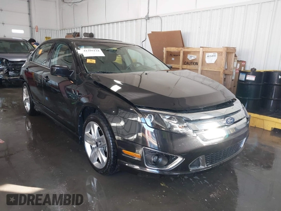2010 Ford Fusion SPORT with VIN 3FAHP0DC1AR321975, listed as a IAAI auction lot 41395134 with 53,550 mi miles. Bid and sale history available at carsss.com. Image 1.