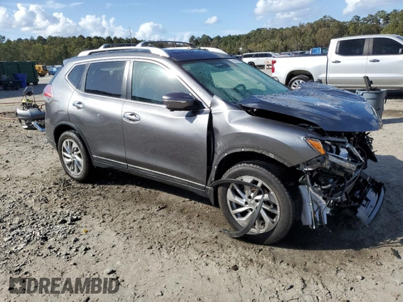 2015 Nissan Rogue SL with VIN 5N1AT2MTXFC792558, listed as a Copart auction lot 78838574 with 135,137 mi miles and Salvage Title. Bid and sale history available at carsss.com. Image 4.