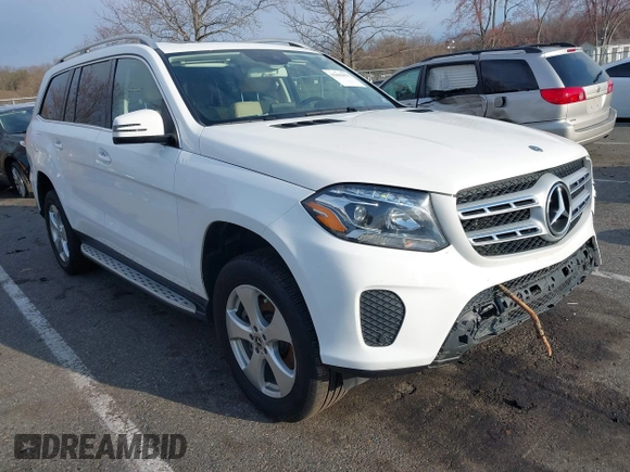 2019 Mercedes-Benz GLS 450 with VIN 4JGDF6EE3KB233297, listed as a IAAI auction lot 41882975 with 130,354 mi miles and . Bid and sale history available at DreamBid. Image 1.