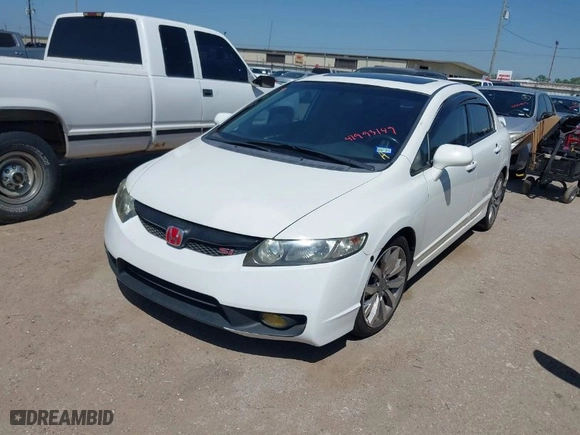 2008 Honda Civic Sdn Si with VIN 2HGFA555X8H709097, listed as a IAAI auction lot 41993149 with 219,146 mi miles. Bid and sale history available at carsss.com. Image 2.