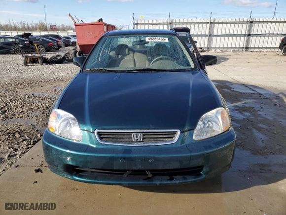 1997 Honda Civic LX with VIN 2HGEJ6672VH580933, listed as a Copart auction lot 49885485 with 70,063 mi miles and Salvage Title. Bid and sale history available at carsss.com. Image 5.