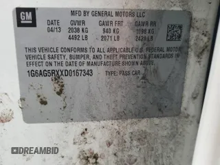 2013 Cadillac ATS z VIN 1G6AG5RXXD0167343, wystawiony jako Copart lot #56161015 z przebiegiem 155 253 mil mil oraz Szkoda całkowita • Salvage title. Historia ofert i sprzedaży dostępna na DreamBid. Obrazek 12.