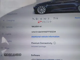 2014 Tesla Model S 60 with VIN 5YJSA1H10EFP30234, listed as a IAAI auction lot 42182249 with 186,654 mi miles and . Bid and sale history available at DreamBid. Image 15.