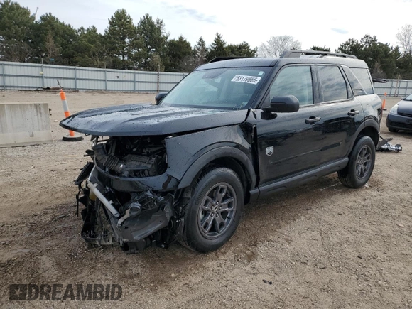 2023 Ford Bronco Sport Big Bend z VIN 3FMCR9B64PRD00235, wystawiony jako Copart lot #53179885 z przebiegiem 28 439 mil mil oraz Szkoda całkowita • Salvage title. Historia ofert i sprzedaży dostępna na DreamBid. Obrazek 1.