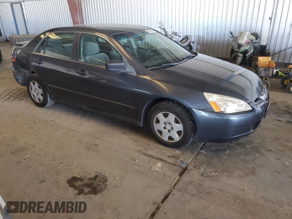 2005 Honda Accord LX with VIN JHMCM56495C007722, listed as a Copart auction lot 65002375 with 283,284 mi miles and Salvage title. Bid and sale history available at DreamBid. Image 4.
