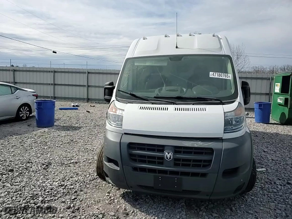 2016 Ram ProMaster Cargo Van with VIN 3C6TRVDG1GE129641, listed as a Copart auction lot 47180765 with 130,414 mi miles and Salvage Title. Bid and sale history available at carsss.com. Image 11.