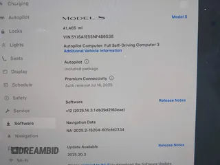 2022 Tesla Model S с VIN 5YJSA1E55NF486538, выставлен на аукционе IAAI как лот 42660966 с пробегом 41 465 миль миль и . История ставок и продаж доступна на DreamBid. Изображение 7.