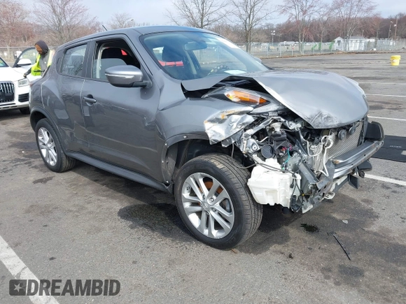 2015 Nissan Juke SV with VIN JN8AF5MVXFT553675, listed as a IAAI auction lot 41815944 with 100,000 mi miles and . Bid and sale history available at DreamBid. Image 1.