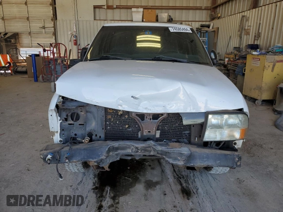 2002 GMC Sonoma SL with VIN 1GTCS19W828203307, listed as a Copart auction lot 74585494 with 106,956 mi miles and Salvage Title. Bid and sale history available at carsss.com. Image 5.