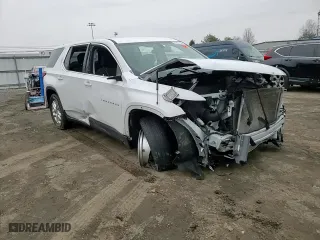 2021 Chevrolet Traverse LS with VIN 1GNEVFKWXMJ163130, listed as a Copart auction lot 44857155 with 0 mi miles and Salvage Title. Bid and sale history available at carsss.com. Image 11.