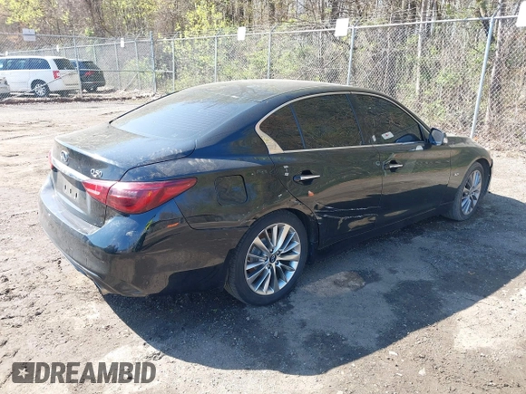 2018 Infiniti Q50 Luxe with VIN JN1EV7AP2JM352392, listed as a IAAI auction lot 41996631 with 90,492 mi miles and . Bid and sale history available at carsss.com. Image 4.