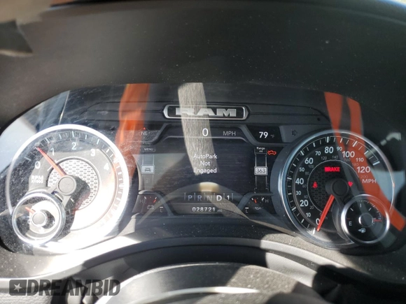 2023 Ram 1500 Big Horn with VIN 1C6SRFFT5PN652314, listed as a Copart auction lot 59323735 with 28,721 mi miles and Salvage title. Bid and sale history available at DreamBid. Image 9.