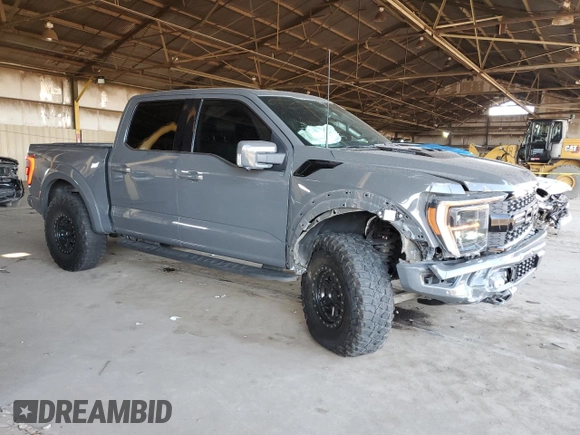 2021 Ford F-150 Raptor with VIN 1FTFW1RG2MFC58232, listed as a Copart auction lot 42979795 with 56,832 mi miles and Salvage Title. Bid and sale history available at carsss.com. Image 4.