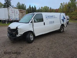 2017 Chevrolet Express Cargo Van with VIN 1GCWGBFF8H1225222, listed as a Copart auction lot 71079524 with 0 mi miles and Salvage Title. Bid and sale history available at carsss.com. Image 1.