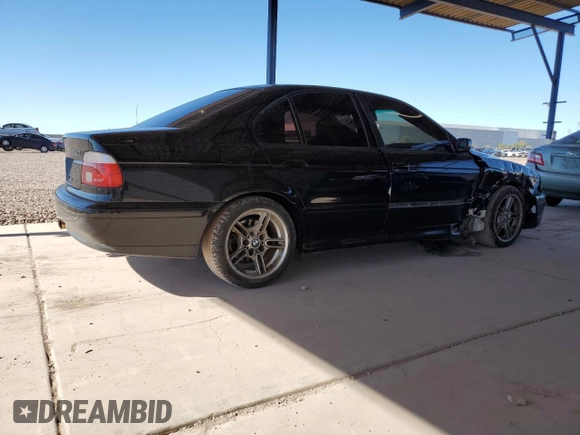 2001 BMW 5 Series 540iA with VIN WBADN63471GM73128, listed as a Copart auction lot 89194105 with 186,728 mi miles and Salvage Title. Bid and sale history available at carsss.com. Image 3.