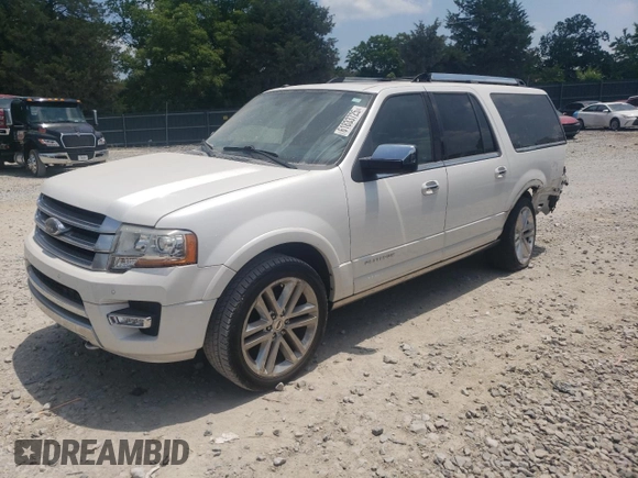 2017 Ford Expedition Max Platinum with VIN 1FMJK1MT6HEA81170, listed as a Copart auction lot 61833725 with 102,767 mi miles and Salvage title. Bid and sale history available at DreamBid. Image 1.