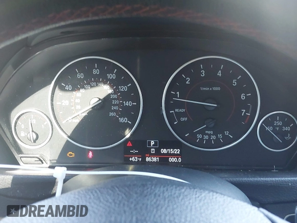 2016 BMW 3 Series 328i with VIN WBA8E9G52GNU28995, listed as a IAAI auction lot 41662201 with 86,381 mi miles. Bid and sale history available at carsss.com. Image 7.