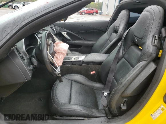 2014 Chevrolet Corvette Z51 2LT with VIN 1G1YJ2D76E5100805, listed as a Copart auction lot 86692374 with Not provided miles and Salvage title. Bid and sale history available at DreamBid. Image 7.