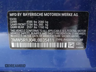 2020 BMW 3 Series 330i с VIN 3MW5R1J04L8B35411, выставлен на аукционе IAAI как лот 42531535 с пробегом 47 219 миль миль и . История ставок и продаж доступна на DreamBid. Изображение 9.