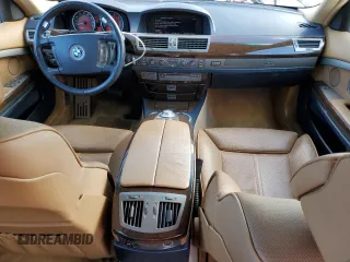 2005 BMW 7 Series 745i with VIN WBAGL63545DP75494, listed as a Copart auction lot 72359904 with 143,878 mi miles and Salvage title. Bid and sale history available at DreamBid. Image 8.