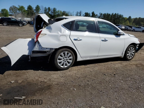 2017 Nissan Sentra SV with VIN 3N1AB7AP8HY409449, listed as a Copart auction lot 54801505 with 88,054 mi miles and Salvage title. Bid and sale history available at DreamBid. Image 3.