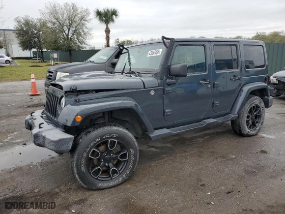 2018 Jeep Wrangler JK Unlimited Altitude with VIN 1C4BJWEG9JL891131, listed as a Copart auction lot 43853405 with 99,844 mi miles and Salvage Title. Bid and sale history available at carsss.com. Image 1.