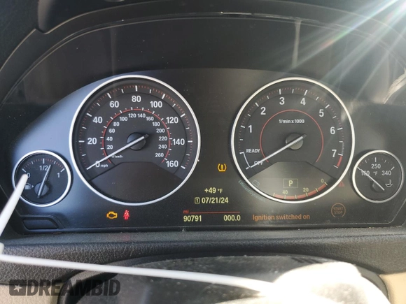 2015 BMW 4 Series 435i with VIN WBA3T3C57FP738646, listed as a Copart auction lot 45648395 with 90,791 mi miles and Clean Title. Bid and sale history available at carsss.com. Image 9.