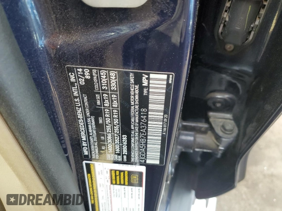 2014 Mercedes-Benz M 350 with VIN 4JGDA5HB7EA376418, listed as a Copart auction lot 60919825 with 154,312 mi miles and Salvage title. Bid and sale history available at DreamBid. Image 13.
