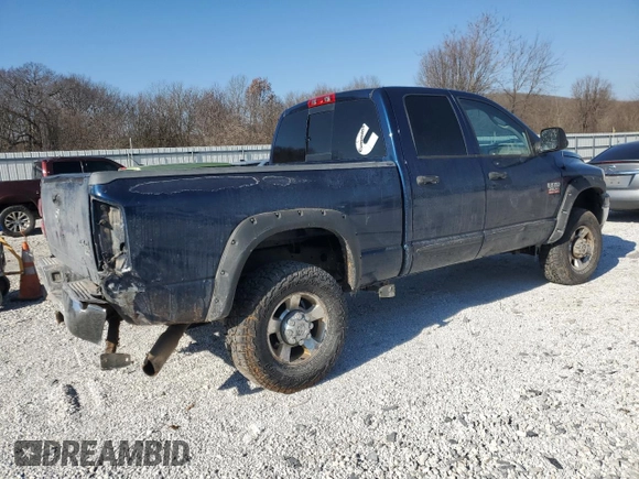 2007 Dodge Ram 2500 SLT with VIN 1D7KS28C87J551476, listed as a Copart auction lot 87764525 with 196,657 mi miles and Salvage Title. Bid and sale history available at carsss.com. Image 3.