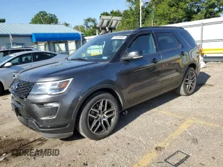 2018 Ford Explorer Sport z VIN 1FM5K8GT6JGA79581, wystawiony jako Copart lot #61348985 z przebiegiem 79 773 mil mil oraz Szkoda całkowita • Salvage title. Historia ofert i sprzedaży dostępna na DreamBid. Obrazek 1.