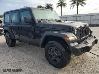 2024 Jeep Wrangler Sport with VIN 1C4PJXDG0RW261473, listed as a Copart auction lot 75140944 with 0 mi miles and Non Repairable. Bid and sale history available at carsss.com. Image 4.