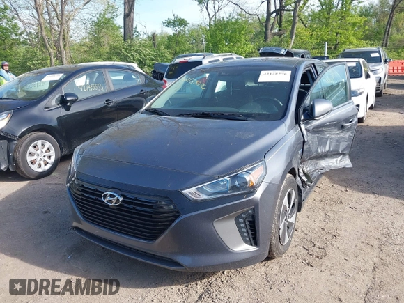 2017 Hyundai Ioniq SEL with VIN KMHC75LC5HU035029, listed as a IAAI auction lot 42128276 with 87,435 mi miles and . Bid and sale history available at DreamBid. Image 2.