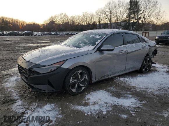 2021 Hyundai Elantra Limited with VIN 5NPLP4AG6MH024310, listed as a Copart auction lot 86559134 with 115,215 mi miles and Salvage Title. Bid and sale history available at DreamBid. Image 1.