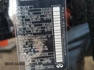 2019 Infiniti QX50 Essential z VIN 3PCAJ5M33KF107793, wystawiony jako Copart lot #57176435 z przebiegiem 77 232 mil mil oraz Szkoda całkowita • Salvage title. Historia ofert i sprzedaży dostępna na DreamBid. Obrazek 14.