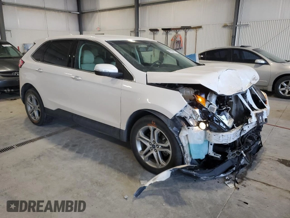 2017 Ford Edge Titanium with VIN 2FMPK4K97HBB68526, listed as a Copart auction lot 52553075 with 37,029 mi miles and Salvage Title. Bid and sale history available at carsss.com. Image 4.
