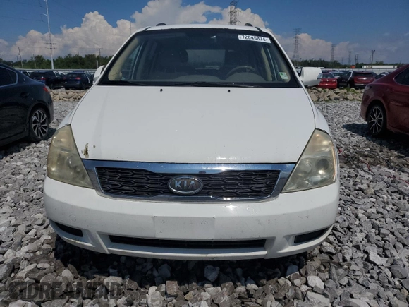 2012 Kia Sedona LX with VIN KNDMG4C75C6437393, listed as a Copart auction lot 72045874 with 163,501 mi miles and Non Repairable. Bid and sale history available at carsss.com. Image 5.